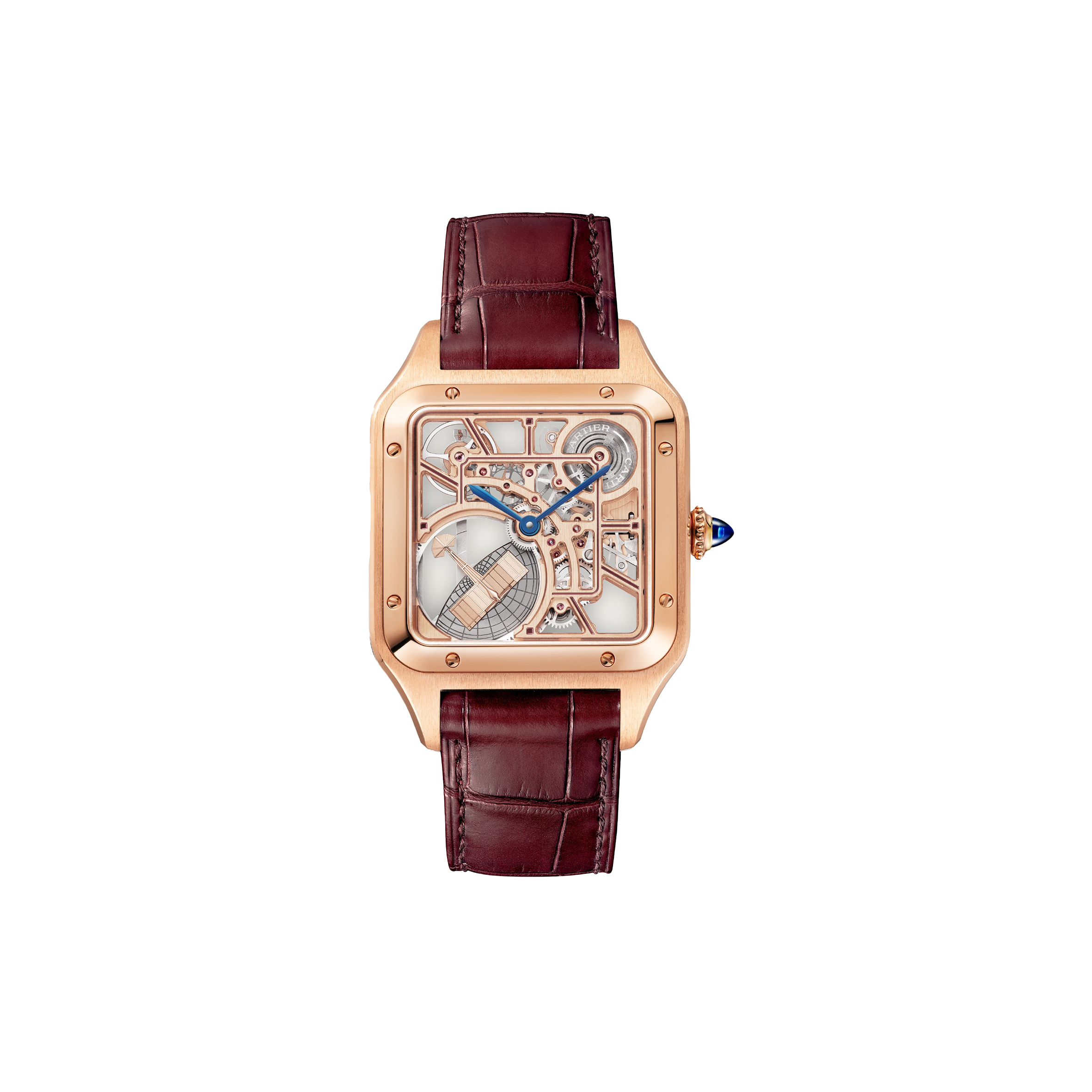 CARTIER SANTOS-DUMONT SKELETON WATCH WITH MICRO-ROTOR WHSA0030 CARTIER SANTOS-DUMONT SKELETON WATCH WITH MICRO-ROTOR WHSA0030